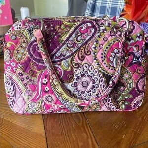 Vera Bradley Very Berry Pink and Green Quilted Shoulder Bag-New without tags